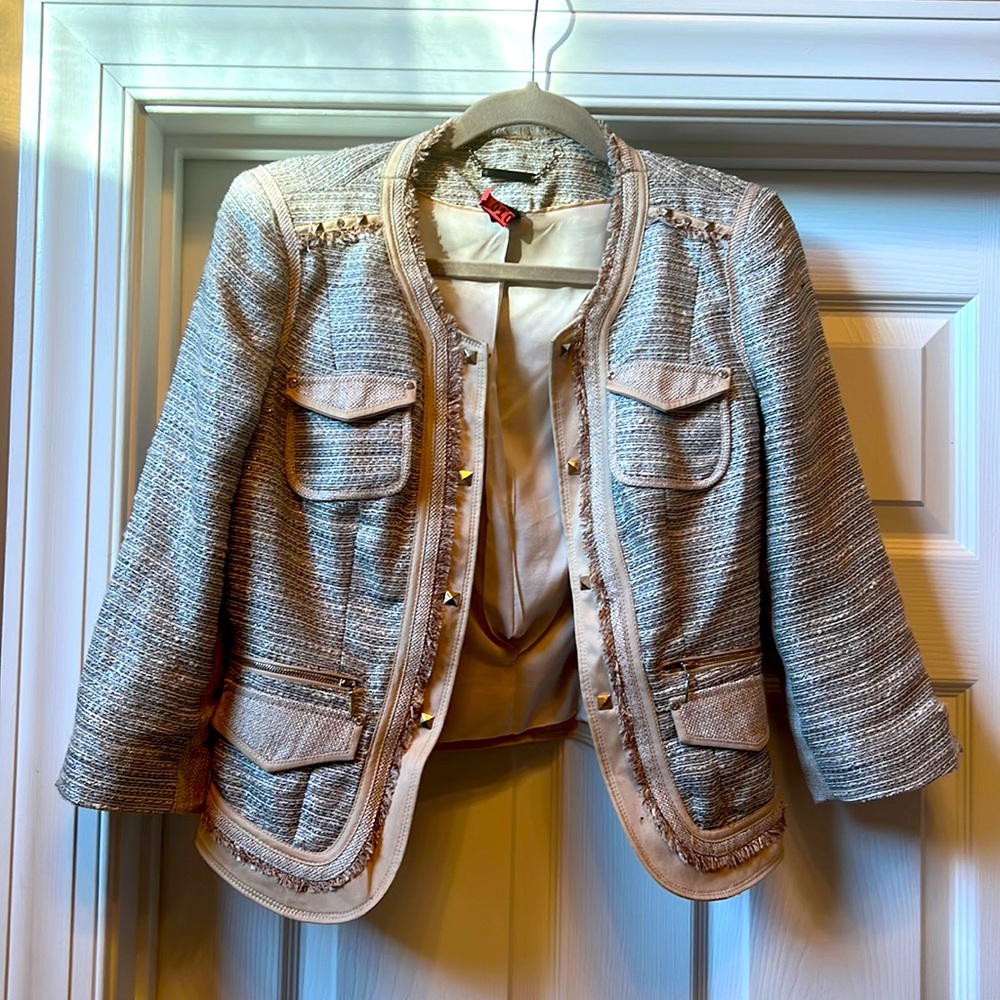 Tan dressy cropped jacket